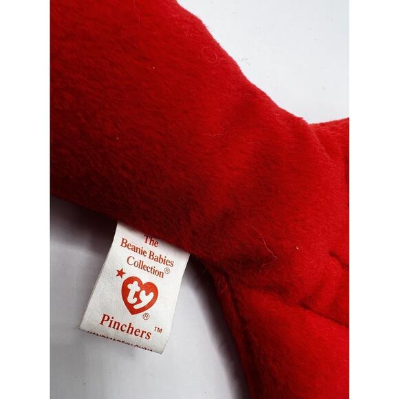 TY Beanie Baby Babies Stuffed Animal Plush Pinchers Lobster 1993 - Picture 2 of 10